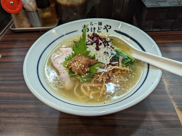 「淡麗梅塩そば」@らー麺 あけどやの写真
