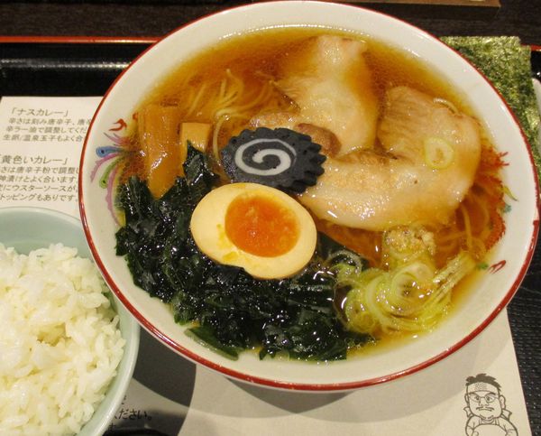 「風月ラーメン＋サービスライス　850円」@風月食堂 尾和の写真