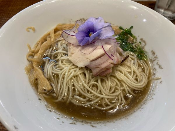 「蛤と煮干（限定1）・味付き替玉」@つくばらーめん 鬼者語 -オニモノガタリ-の写真