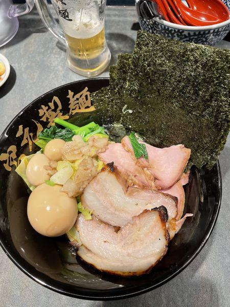 「全部入り油そば」@宮元製麺の写真