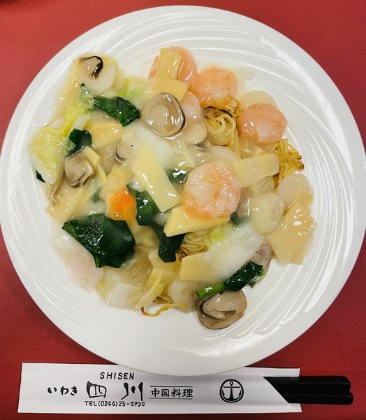 「海老入りあんかけ焼きそば 1000円」@四川の写真