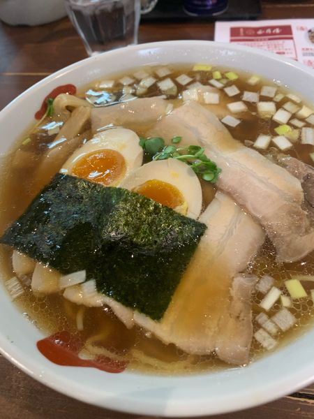 「バラ肉そば(半熟煮玉子)」@支那そば 正月屋の写真