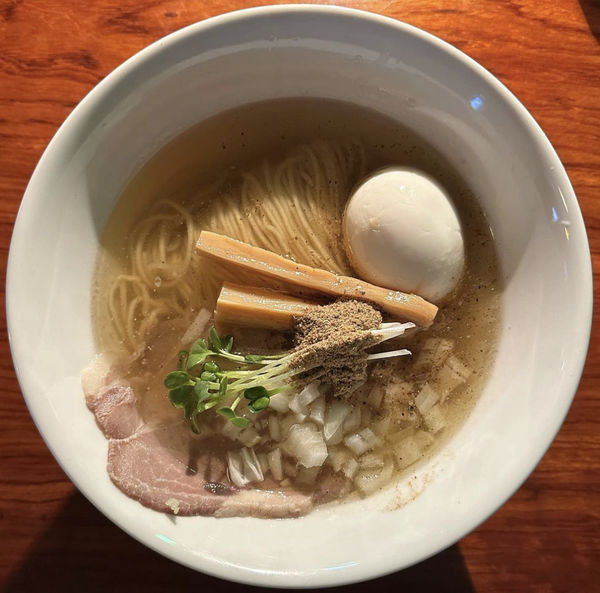 「【白】味玉にぼし塩」@だし工房 絹と小麦の写真