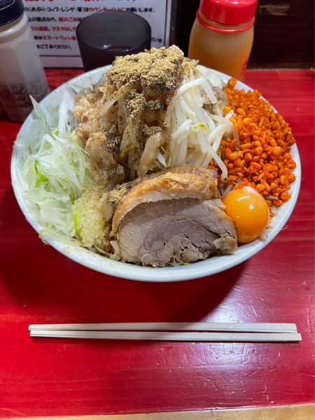 「まぜそば大」@鷹の目 川口店の写真