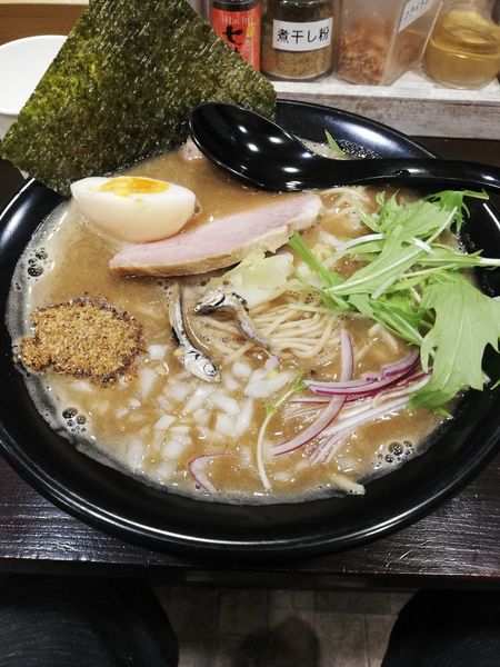 「どろどろ濃厚煮干しそば」@濃厚煮干しそば つけ麺 必の写真