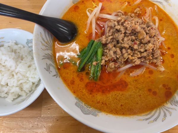「担々麺800円+ライス無料」@あやラーメンの写真