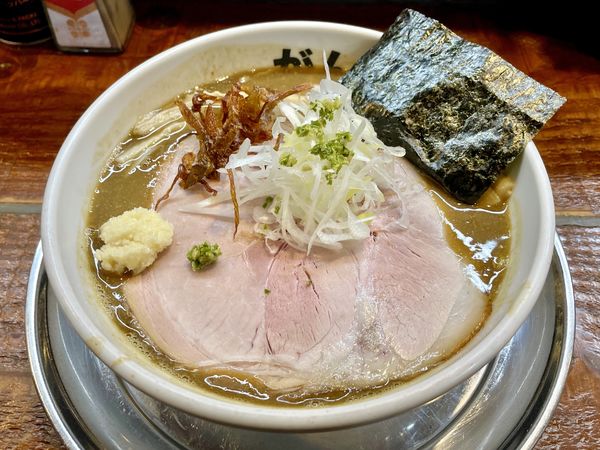 「立川 濁りゼロ（モモ肉）」@元祖一条流がんこラーメン たま館分店の写真