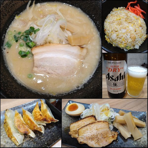 「半味噌拉麺+チャーハンセット ¥890」@札幌味噌拉麺 かけるの写真