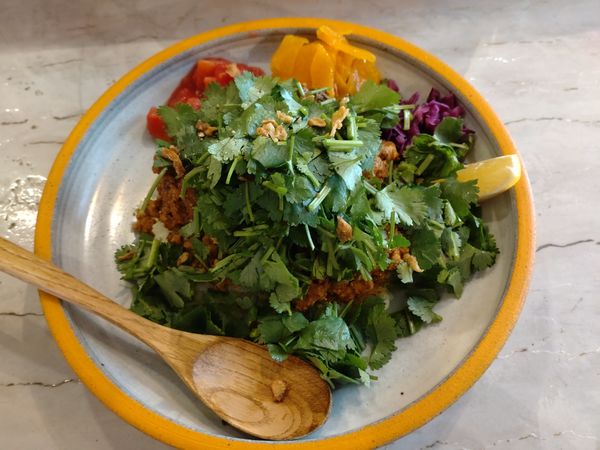 「ケニックカレー＋パクチー増し増し＝１２００円　※」@ケニックカレーの写真