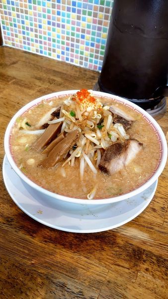 「【限定】炒めもやし味噌ラーメン」@中華蕎麦 丸め 東久留米店の写真