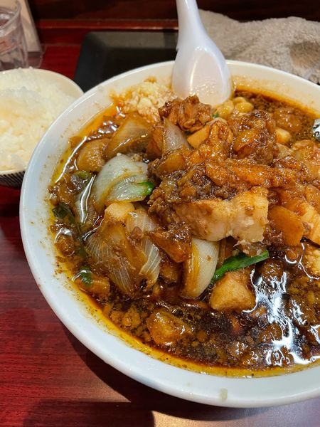 「スタ満ソバ 半ライス ゼンマシ」@元祖スタミナ満点らーめん すず鬼の写真