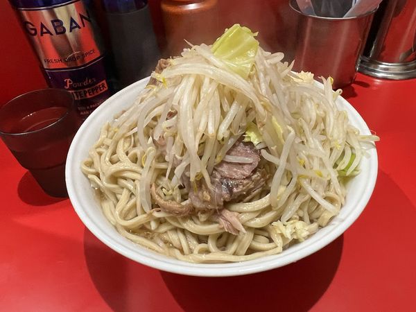 「ラーメン大　麺増し麺固め」@ラーメン二郎 千葉店の写真