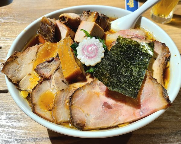 「生姜醤油チャーシュー麺+限定太麺」@Ginger Village 村岡屋の写真