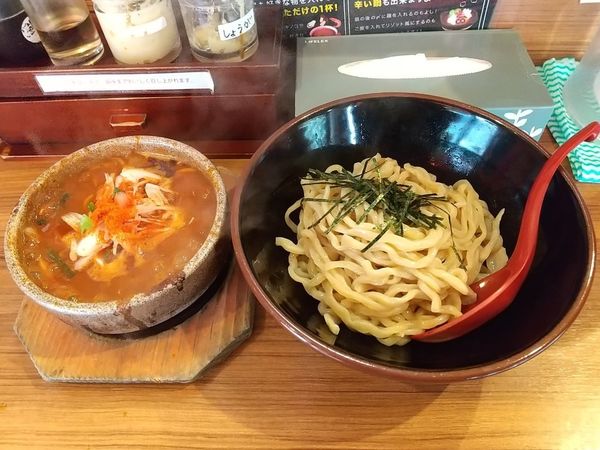 「肉野菜つけ(中辛)」@麺屋 多伊夢の写真