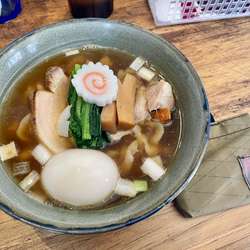 上だしそば＋味玉＋中太もっちり自家製麺変更