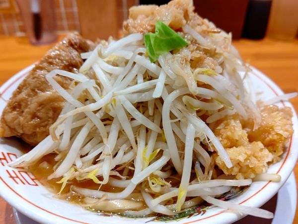 「ラーメン(並盛・250g・全部普通)950円→500円」@らーめん たん二郎の写真