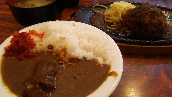 「ランチ カレーセット 1350円」@ハンバーグの店 モンブラン 森下店の写真