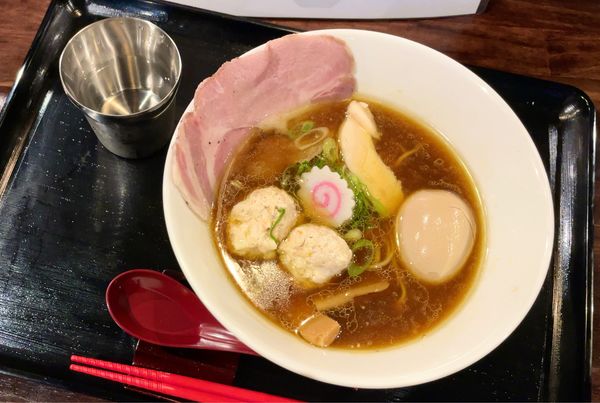 「醤油そば with 味玉/鶏つくね」@中華蕎麦しげ田の写真