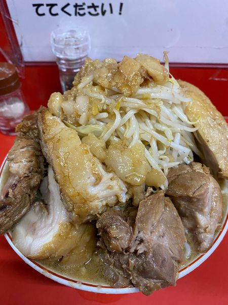 「ラーメン豚マシ　全マシ」@ラーメン二郎 京都店の写真