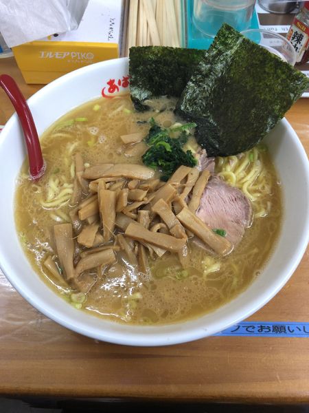 「メンマラーメン(大盛り)」@横浜ラーメン あばん 上尾西口駅前店の写真