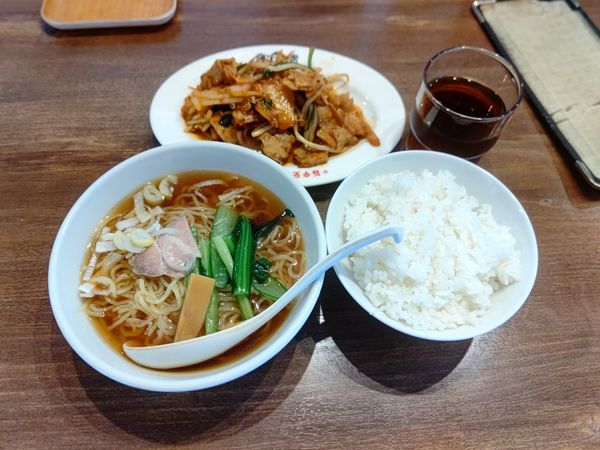 「陳麻家定食(半醤油ラーメン＋豚キムチ)1,000円→750円」@陳麻家 高崎駅西口店の写真