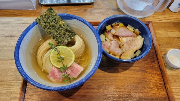 「味玉昆布水つけ麺 大 醤油」@YOKOKURA STOREHOUSEの写真