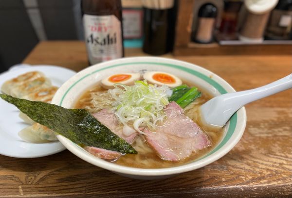 「支那そば（魚介系）¥750、煮玉子¥100」@青竹平打ち中華そば 麺壱吉兆の写真