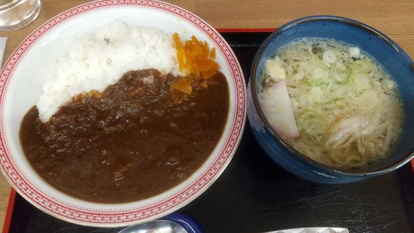 「カレーライス693円、半素ラーメン297円」@武蔵屋食堂の写真