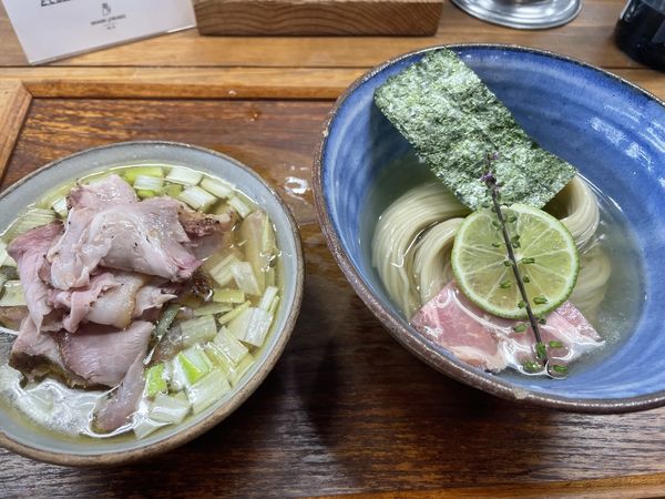 「昆布水つけめん(塩) ちょい肉増し＆味玉」@YOKOKURA STOREHOUSEの写真