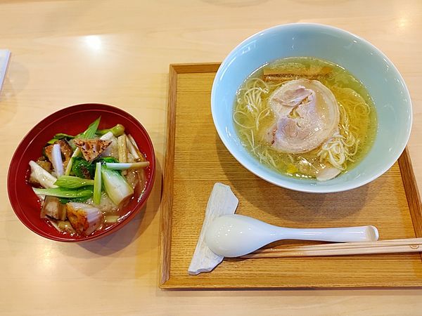 「塩らぁ麺　おやさいごはん」@飯田商店 湯河原本店の写真