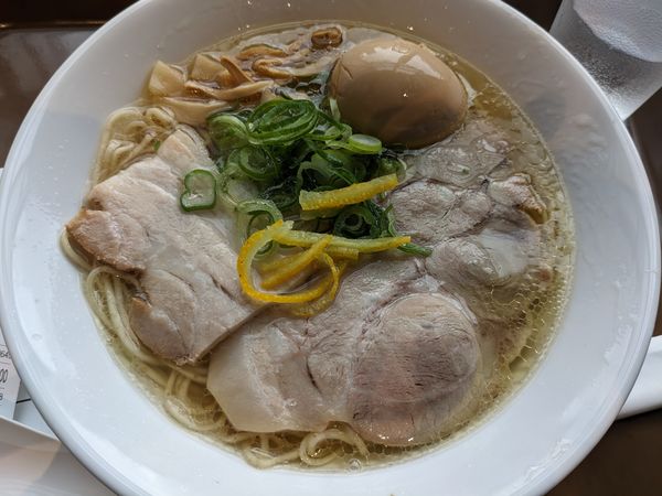 「【煮干そば藍】京都白だし中華そば+出汁漬け玉子」@POPUPラーメンの写真