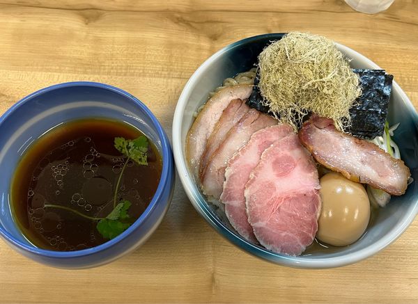 「特製昆布水つけ麺 醤油 ピロ麺ver.+のり+とろろ昆布」@麺処 有彩の写真