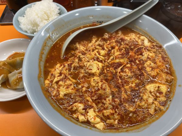 「タンタンメンセット中辛たまごダブル」@元祖 ニュータンタンメン本舗イソゲン 新城店の写真