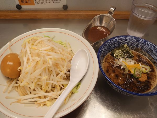「味玉つけ麺+チャーシュー、野菜(1310円)」@つけ麺 神儺祁の写真