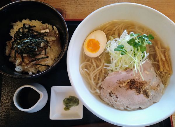 「【限定】カマスらーめん 炙りカマス丼付き ￥1050」@和風らーめん 凪の写真