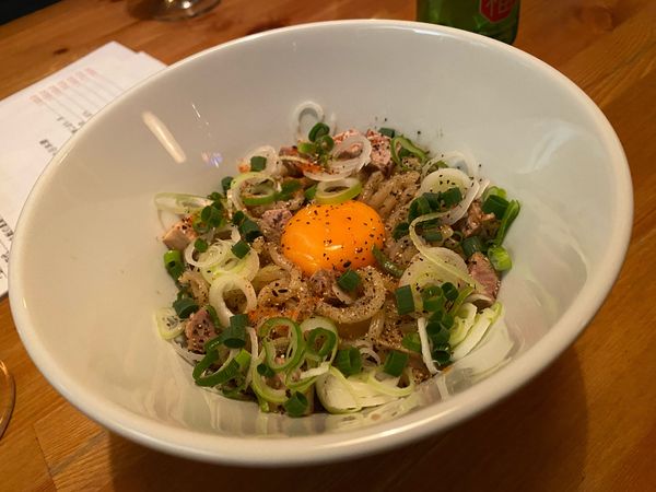 「煮干しマゼソバ、十四代」@JAHの写真