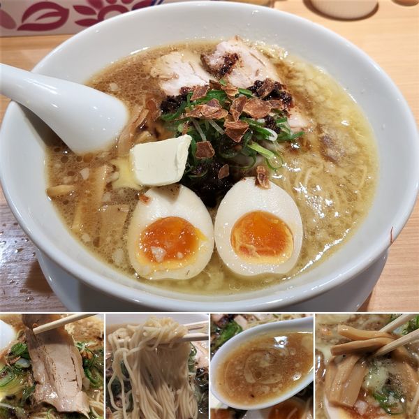 「にんにくバター醤油ラーメン(限定)　1000円」@中華そば 天内の写真