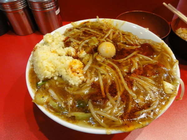 「限定あんかけ少なめ980円脂玉60円チャーシュー120円」@麺屋HEROの写真