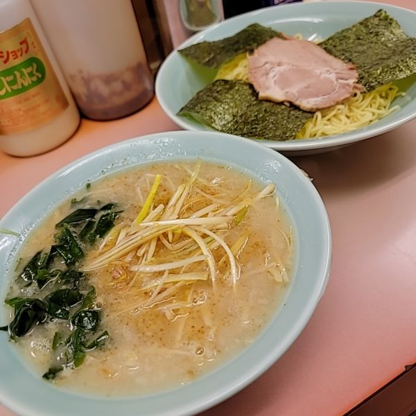 「ネギつけ麺並ネギ増し」@ラーメンショップ椿 新奥多摩街道店の写真
