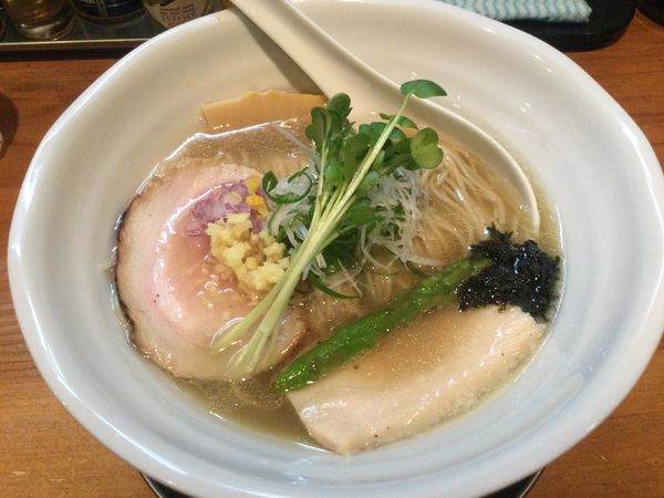 「サッポロ赤星→塩SOBA《鯛出汁》(¥550+900)」@麺処 源玄の写真