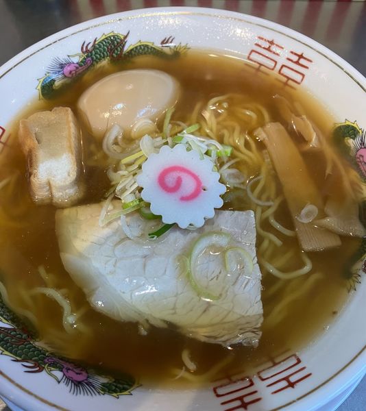 「朝らー＋煮卵（500円＋100円）」@津軽煮干中華蕎麦 サムライブギーの写真