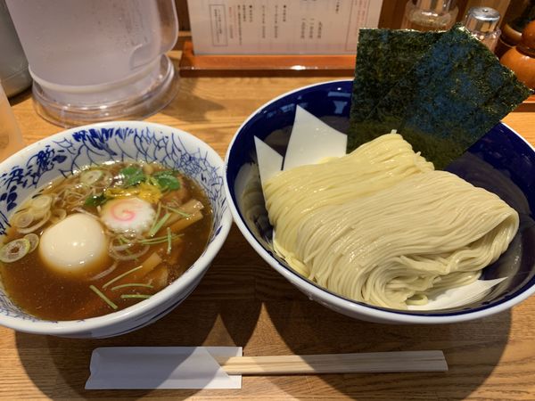 「味玉清湯つけそば 1100円」@つけそば 神田勝本の写真