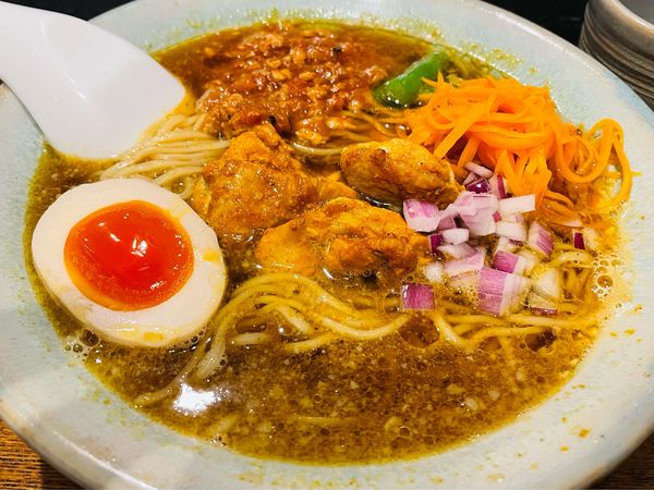 「すぱいすらあめんその2 1,300円 〆ごはん 150円」@Homemade Ramen 青麦の写真