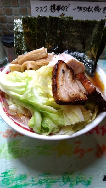 「朝らー（醤油)トッピング全部のせ」@ハイデン.コッコFACTORYサマンサ・タマサの写真