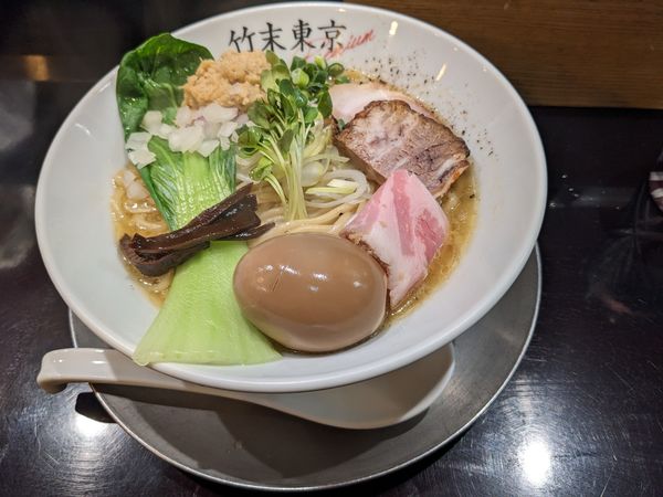 「味玉鶏ほたてそば」@竹末東京プレミアムの写真