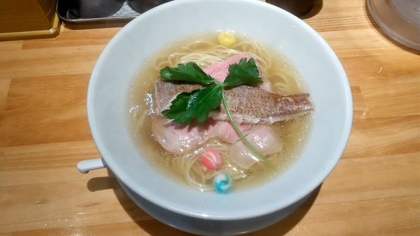 「鯛と鶏の塩らぁ麺（限定）1200円」@麺家 たけ田の写真