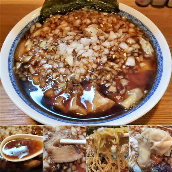 「竹岡式チャーシューワンタン麺　1100円」@麺酒盗ざい八の写真