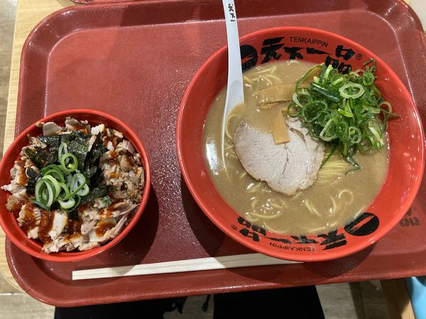 「チャーシュー丼セット1200円」@天下一品 イオン明石店の写真