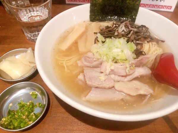 「青豚そば(青は青唐辛子)¥780 大盛無料」@三文の徳の写真