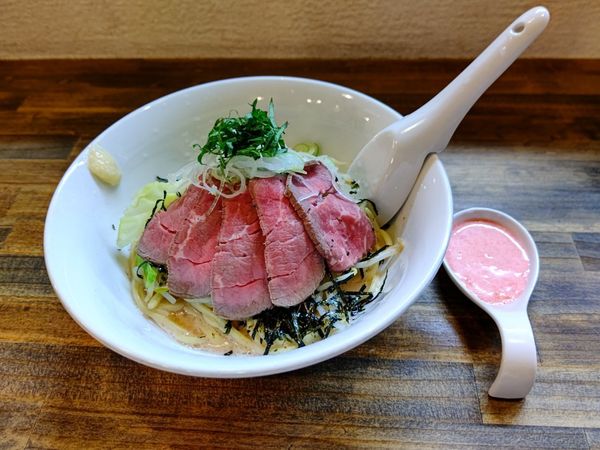 「花見アラビアータませそば(並盛・150g)980円→500円」@麺屋 承太郎の写真